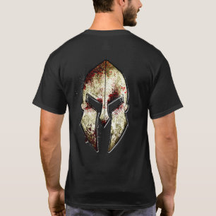 Mens Spartan Helmet Greek Gladiator Warrior I Leon T-Shirt