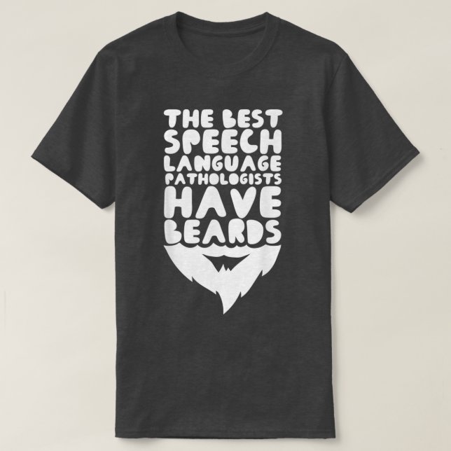 Mens Speech Language Pathologist With Beard Speech T-Shirt (Design Front)