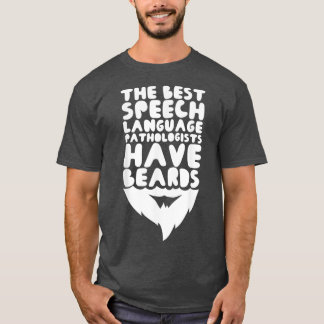Mens Speech Language Pathologist With Beard Speech T-Shirt