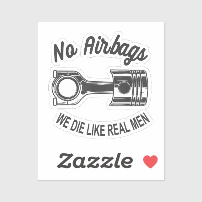 Mens Speed Racing Sports Car No Airbags - We Die L (Sheet)