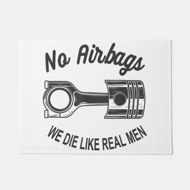 Mens Speed Racing Sports Car No Airbags - We Die L Doormat (Front)