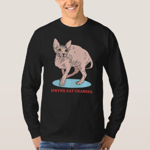 Mens Sphynx Cat Grandpa Hairless Cat Owner Sphynx T-Shirt