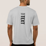 Mens Sport Back Side Print Template Modern T-Shirt<br><div class="desc">Add Your Text Here Modern Back Design Print Template Mens Sport-Tek Competitor Activewear Silver Grey T-Shirt.</div>