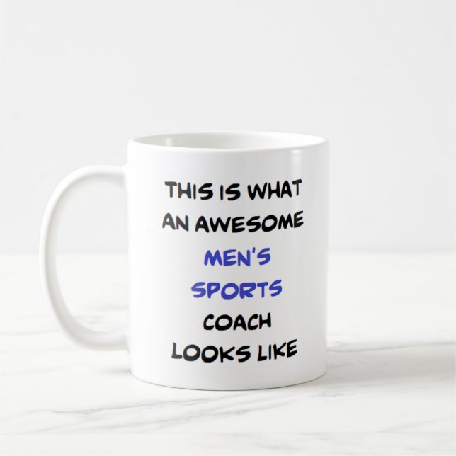 men&#x27;s sports coach, awesome coffee mug (Left)