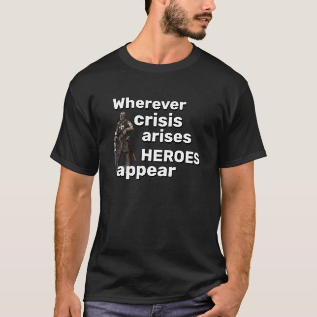 Men's Sportswear Gift KNIGHT HEROES APPEAR T-Shirt (Front)