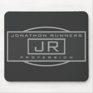 Men's Sporty Geometric Grey & Dark Greys Mouse Pad