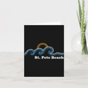 Mens St Pete Beach Florida FL Sufing Waves Sunset Card