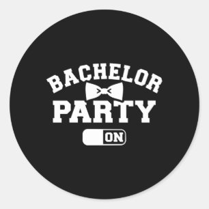 Mens Stag Night Mode On Performance Classic Round Sticker