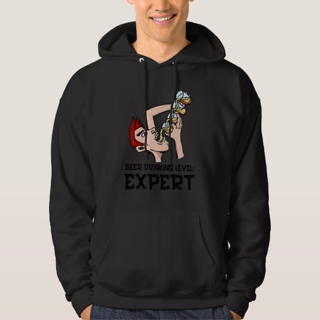 Mens  Statement Beer Drinking Alcohol Party 1 Hoodie (Front)