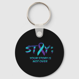 Mens Stay Semicolon Suicide Awareness Mental Key Ring