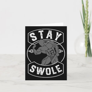 Mens Stay Swole Bodybuilding Fan Gift  Card