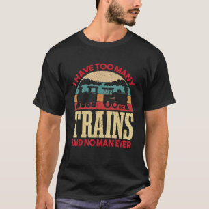 Mens Steam Locomotive & Model Train T-Shirt