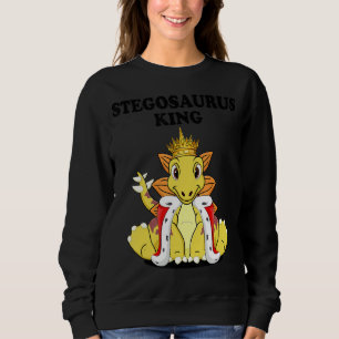 Mens Stegosaurus King Dinosaur Boys Stegosaurus Sweatshirt