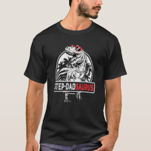 Mens Step Dadsaurus Rex Dinosaur Step Dad Saurus F T-Shirt