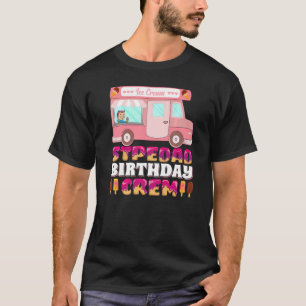 Mens Stepdad Birthday Crew Ice Cream Truck Stepdad T-Shirt