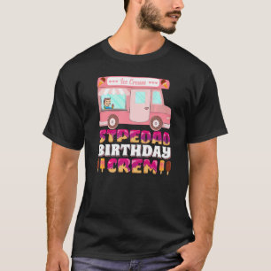 Mens Stepdad Birthday Crew Ice Cream Truck Stepdad T-Shirt