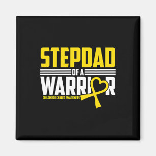 Mens Stepdad Childhood Cancer Awareness Survivor R Magnet