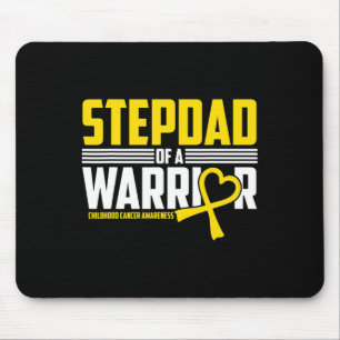 Mens Stepdad Childhood Cancer Awareness Survivor R Mouse Pad