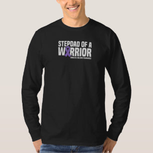 Mens Stepdad Of A Warrior Domestic Violence Awaren T-Shirt