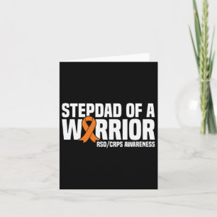 Mens Stepdad Of A Warrior Orange Ribbon Rsdcrps Aw Card