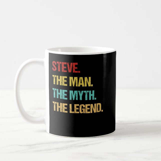 Mens Steve Name Coffee Mug (Left)