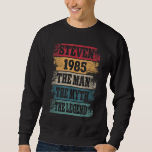 Mens Steven 1985 37 Years 37th Birthday Decoration Sweatshirt