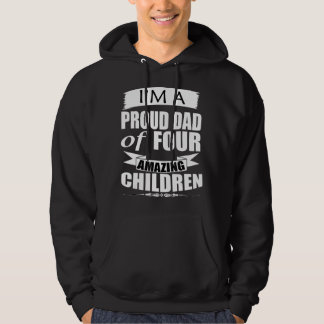 Mens Storecastle Proud Dad Of Four Children Father Hoodie
