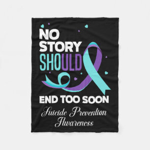 Mens Story Should End Too Soon Prevention Fleece Blanket
