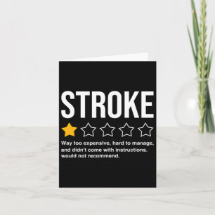 Mens Stroke Survivor Heart Disease Warrior Fighter Card