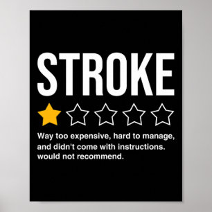Mens Stroke Survivor Heart Disease Warrior Fighter Poster