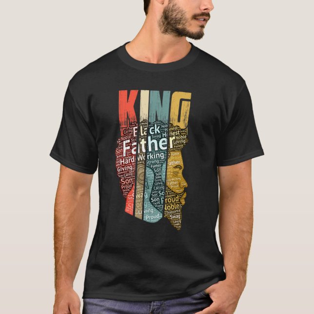 Mens Strong Black King African American Tee Natura (Front)