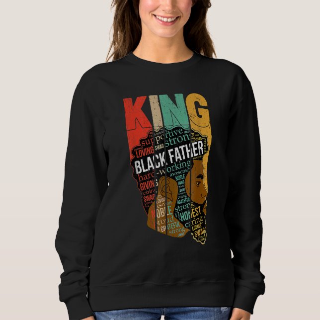 Mens Strong Black King Juneteeth African American  Sweatshirt (Front)