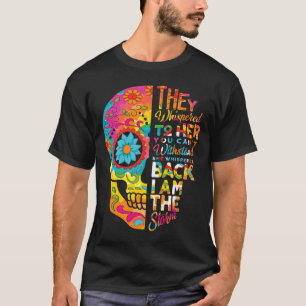 Mens Stronger Than The Storm Sugar Skull Head T-Shirt