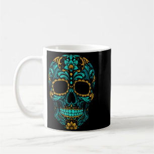 Mens Sugar Skull Dia-De-Los-Muertos Mexican Coffee Mug
