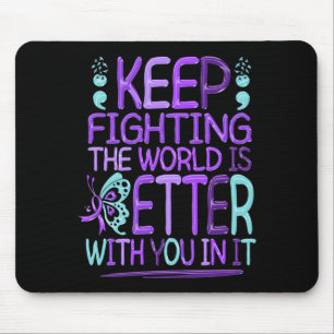 Mens Suicide Awareness Suicide Prevention Support Mouse Pad