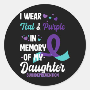 Mens Suicide Prevention Awareness In Memory Of Classic Round Sticker