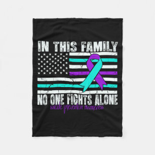 Mens Suicide Prevention Awareness Support Flag Fleece Blanket
