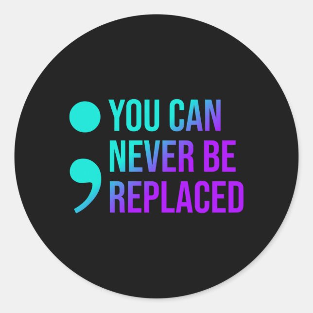 Mens Suicide Prevention Can Replace Consciousness Classic Round Sticker (Front)
