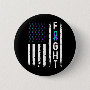 Mens Suicide Prevention Flag Fight Mental Health 6 Cm Round Badge