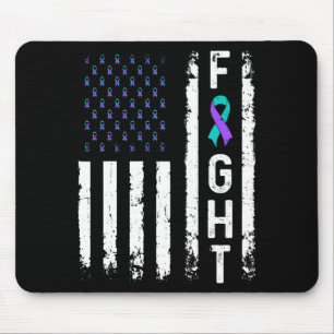 Mens Suicide Prevention Flag Fight Mental Health Mouse Pad