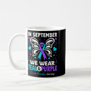 Mens Suicide Prevention In September Wear Teal Coffee Mug