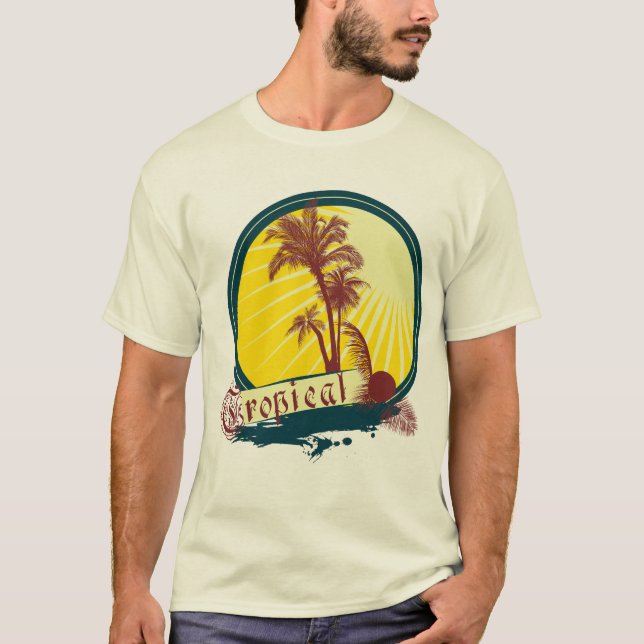 Men's Summer Tropical T-Shirt (Front)