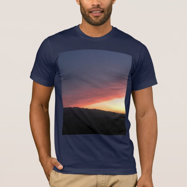 Men's Sunset Colour Block Tee (Front)