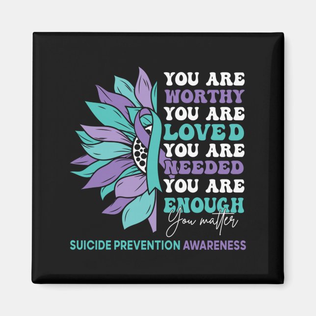 Mens Suower Motivational Support Prevention Magnet (Front)