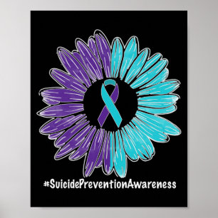 Mens Suower Ribbon Prevention Awareness Poster