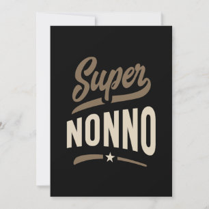 Mens Super Nonno Grandpa Gift Invitation