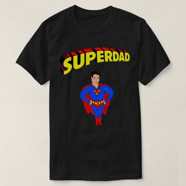 Mens Superdad Super Dad Super Hero Superhero Fathe T-Shirt (Design Front)