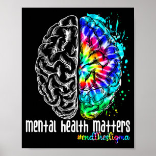 Mens support mental health end the stigma poster