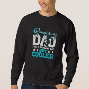 Mens Surfing Dad Surfboard Summer Surfboarding Fat Sweatshirt