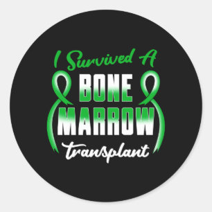 Mens Survived Bone Marrow Donator Organ Donor Classic Round Sticker